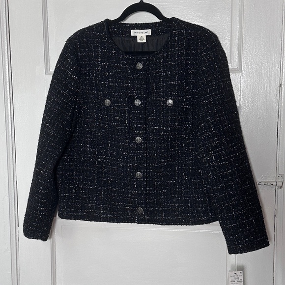 Skye's the Limit NWT Wool Black Tweed Blazer Jacket Sz 12 Classic Preppy Y2K - Picture 16 of 16